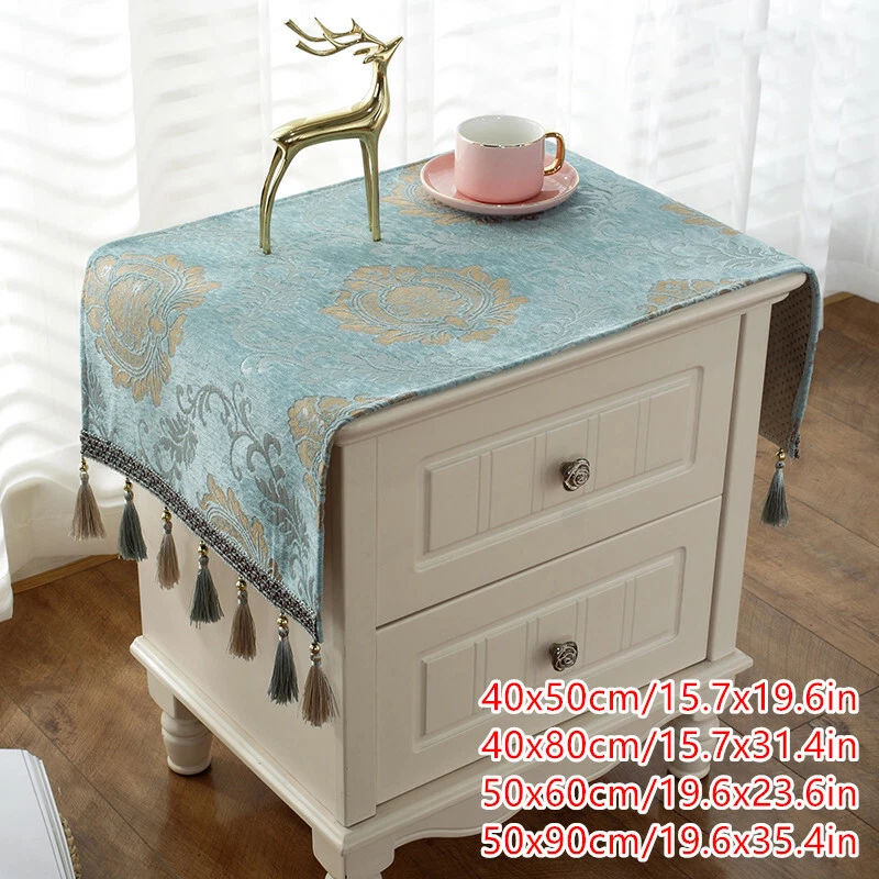 Chenille Chevet Table Tissu Gland Meuble Housse de Protection Anti-dérapant Home - Photo 1/4