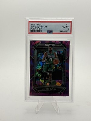2022 Prizm Jayson Tatum /149 Purple Ice Boston Celtics PSA 8