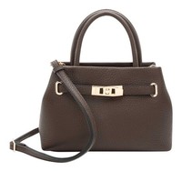 L.Credi Renate Handle Bag Handtasche UmhäNgetasche Tasche Chocolate Dunkelbraun