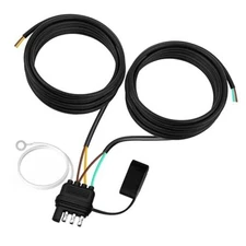Trailer Wiring Harness,Trailer Light Kit with Jacketed Cable 26FT 4 Pin 5 Wire