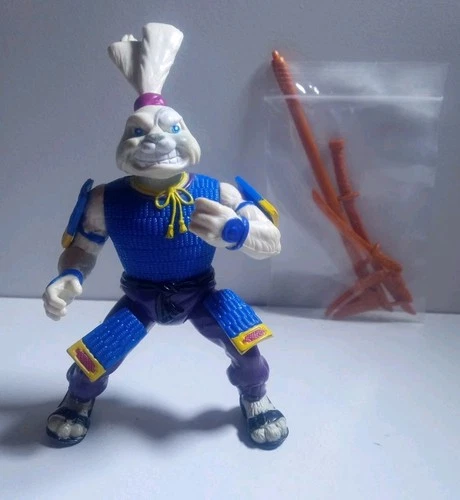 Vintage Original USAGI RABBIT TMNT 1989 Action Figure Playmates WEAPONS Complete