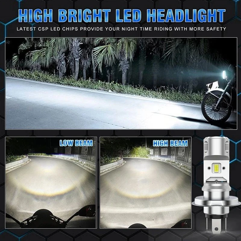 Philips Ultinon Moto H4 HS1 HL LED Headlight 10W 12V Plug & Play 1PCS - Image 2 of 4