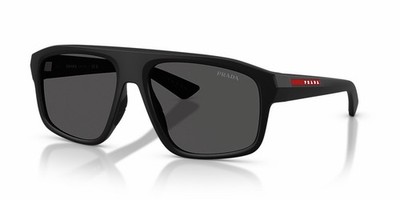 PRADA LINEA ROSSA PS B02S 1BO06F Matte Black Dark Gray Men Sport Sunglasses