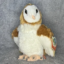 Wild Republic 11" Barn Owl Plush Realistic Bird Brown White Stuffed Animal Toy
