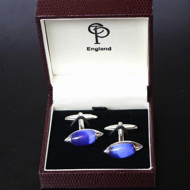 Gemelli Elizabeth Parker rivestimento rodiato ottone argento lunghezza 22 mm ... - Immagine 3 di 3