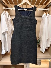 MONSOON PARTY DRESS UK 10 BLACK & GOLD SPARKLY SLEEVELESS SCOOP NECK BODYCON