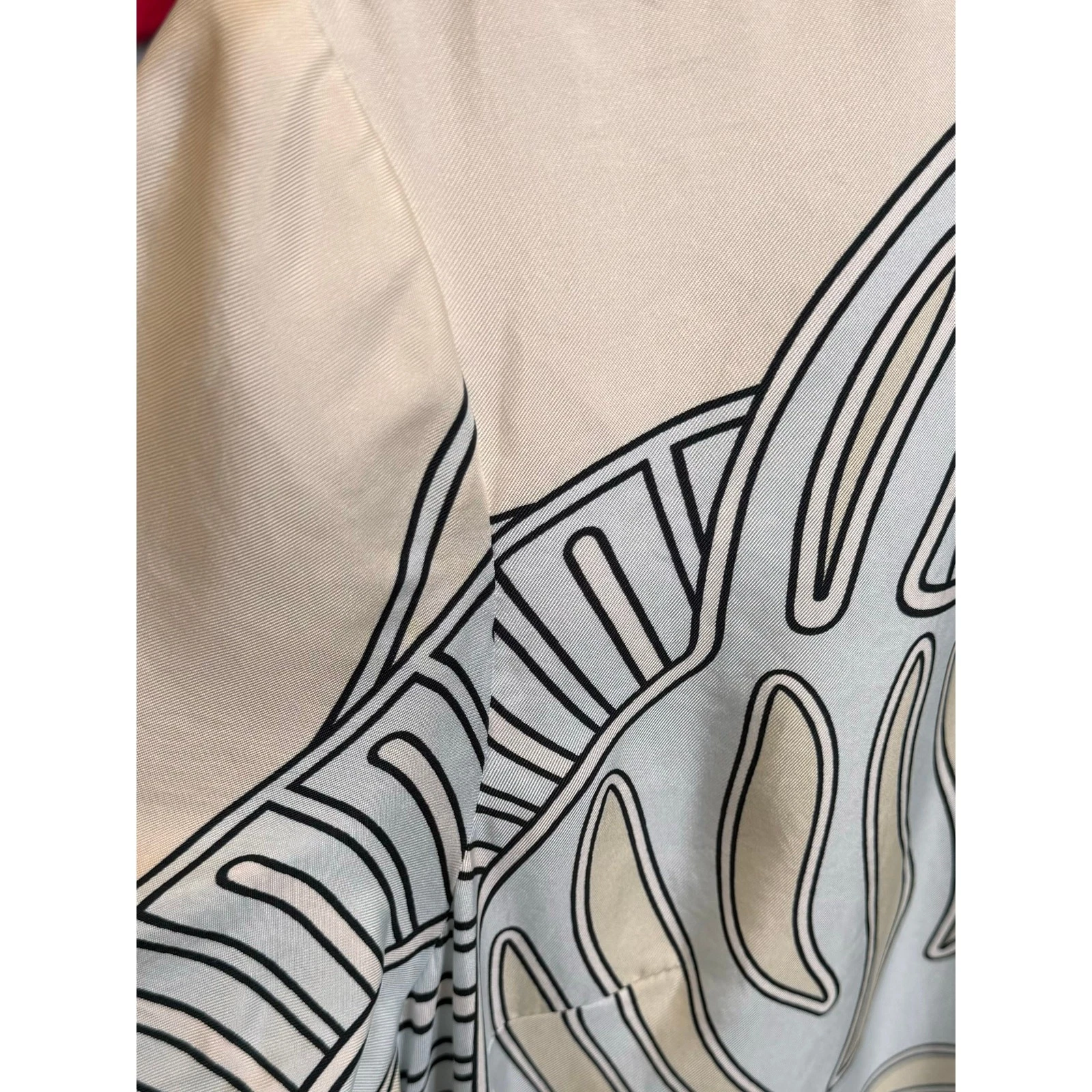 TORY BURCH tg. Abito maglietta media panna seta davanti stampa zebrata