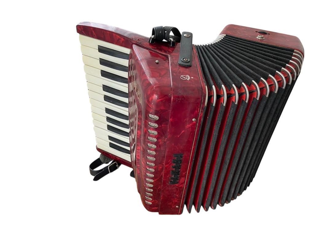 YAMAHA ヤマハ YA-12 アコーディオン 25鍵盤 12ベース 独奏用 YAMAHA YA-12 25 Key 12 Bass Accordion with Case Tested for