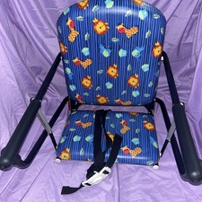 Vintage 80s Graco Tot Loc Lock Clip On Table Top High Chair Booster Seat Animals