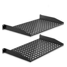 Pyle 1UX2 Server Rack Shelves - Universal Device Server Rack Mounting Tray -Pair