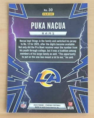 2025 Panini Phoenix Puka Nacua Thunderbirds #30 Los Angeles Rams