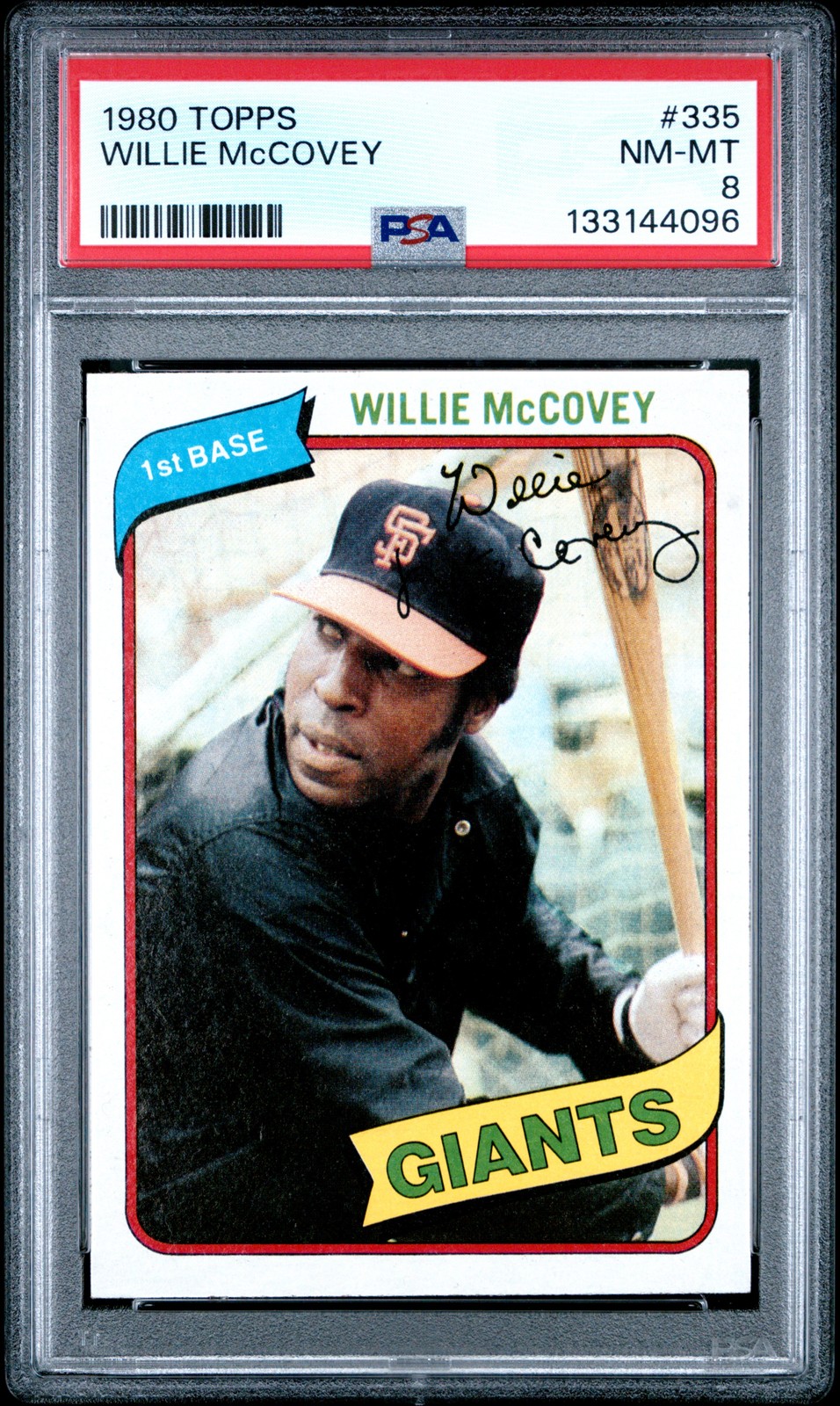 1980 TOPPS #335 WILLIE MCCOVEY PSA 8