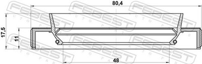 For FEBEST 95HBY-50801117L DRIVE SHAFT OIL SEAL 48X80.4X11X17.5