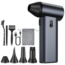Compressed Air Duster,110,000RPM Super Power 6-Speed Adjustable Rechargeable ...