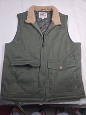 WP WEATHERPROOF Men's Sherpa Collar Full-Zip Workwear Vest Olive green Large