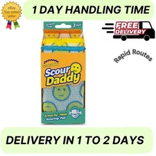Scrub Daddy Scour Daddy Heavy Duty ArmorTec Sponge Scratch Free Cleaning 3 Pack