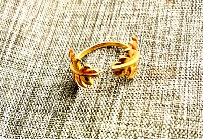 Aurelie Bidermann Large Double Cobs 14K Plated Brass Ring