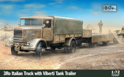 IBG 72167 3Ro Italian Truck with Viberti Tank Trailer scale 1/72