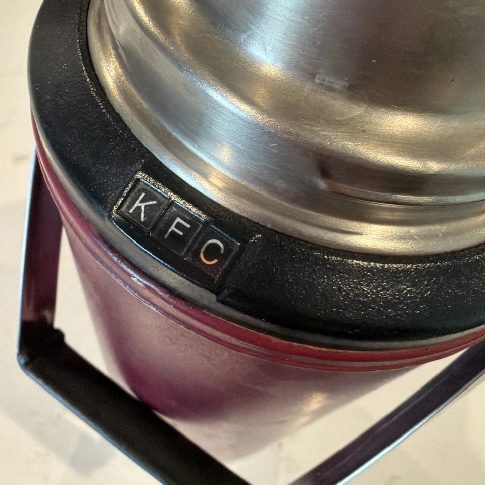 老式红色保温瓶真空瓶编号 2690 | 1.99 美国夸脱 | 灰色 | 美国制造 — 第 4/4 张图片