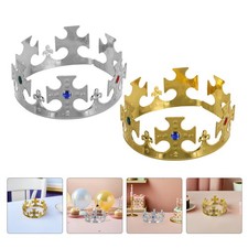 4 Pcs Prince Costume Accessories Role Play Crown Birthday Hats Crowns Dress up