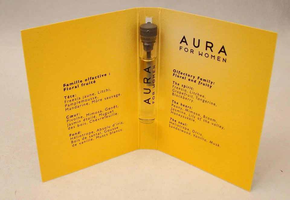 Jacomo AURA Mujer EAU DE TOILETTE 3 Frascos de Muestra .04 OZ 1.2 ml @ NUEVO De Colección Foto 3 de 4