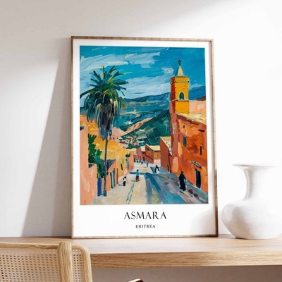 7_Asmara Poster, Eritrea Deko, Eritrea Kunst, Afrikanische Wandbilder, Afrika Reise Pos