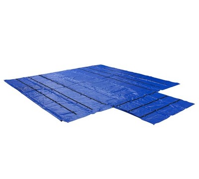 Heavy Duty 18oz Lumber Tarp 18' x 24' (8' Drop) - Blue