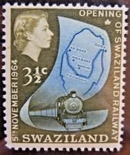 SWAZILAND 1964 SG110 3½c. OPENING OF SWAZILAND RAILWAY  -  MNH
