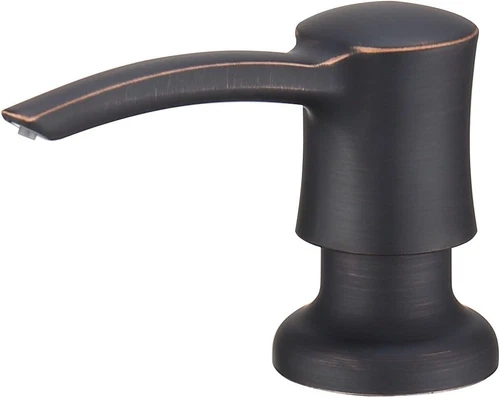 Oil Rubbed Bronze Soap Dispenser for Kitchen Sink Built in, ABS Pump with Orb - Picture 1 of 6