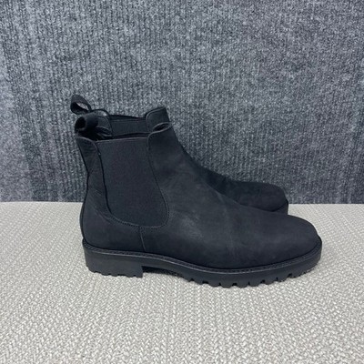 Men\'s Patina Black Leather Chukka Boots - Classic Pull-On Chelsea Style Every guy needs a classic Chelsea boot in his rotation. The  main image 4