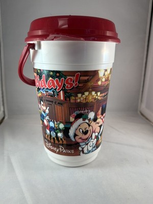 Disneyland Happy Holidays Popcorn Bucket 1992-1993 Whirley Disney Mickey Mouse