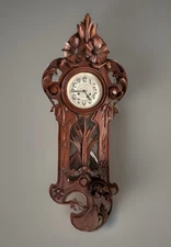 Rare Antique German Art Nouveau Jugendstil Regulator Wall Clock