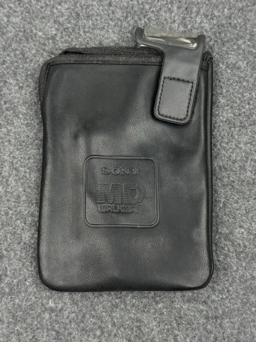Sony MD Minidisc Walkman Pouch Case Leather Black | eBay
