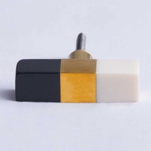 Weiß Schwarz Gold Verbindung Streifen Schublade Knopf Schrankgriff