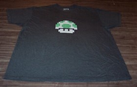 VINTAGE STYLE SUPER MARIO BROS. 3 Get A Life Mushroom NES Nintendo T-Shirt 2XL