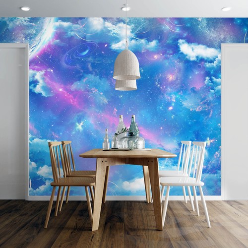 Fond décran mural amovible auto-adhésif Amy 3D Dessiné à la soldes main ZHUB7554 Wall Clouds