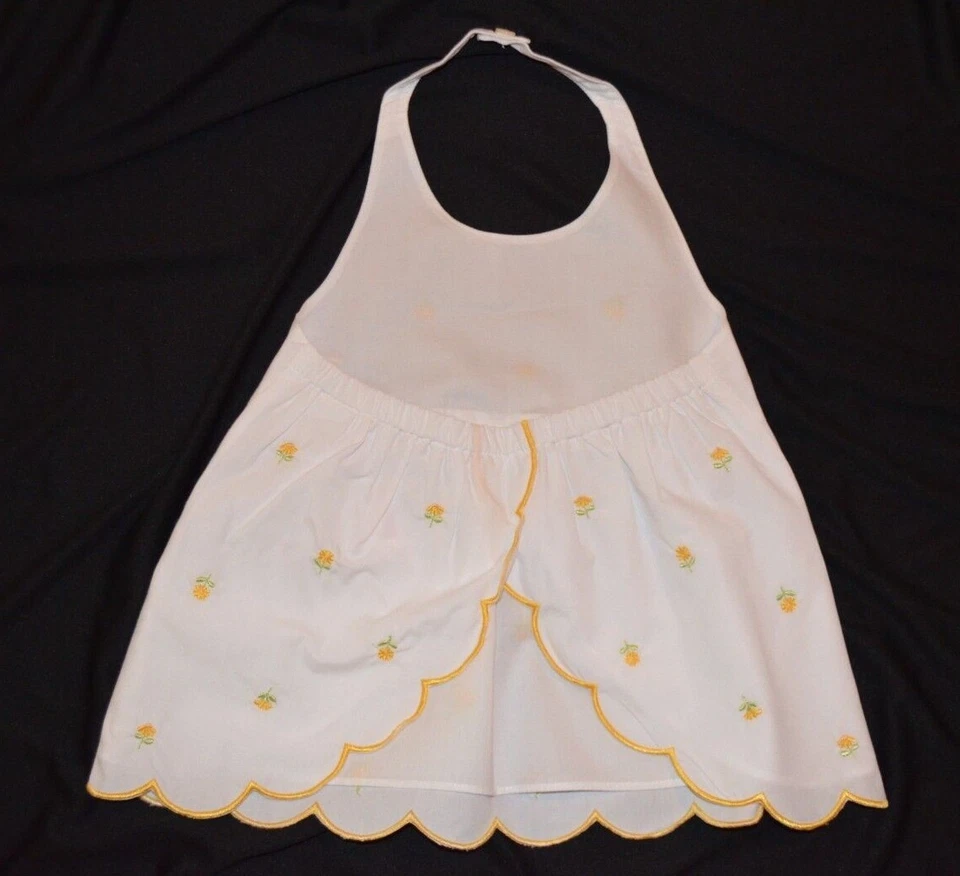 Gymboree DAISY CHAIN Halter Top White w/ embroidered yellow daisies NWT 3 4 5 - Image 2 of 2