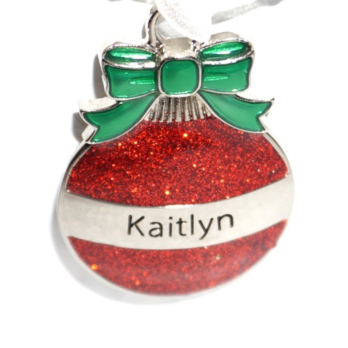Ganz Metal Christmas Ornament Ball Red Personalized Pick Name Collectible NWT JB - Picture 50 of 72
