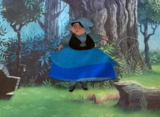 Disney Hand-Painted Character Cel "MERRYWEATHER" from Sleeping Beauty with COA