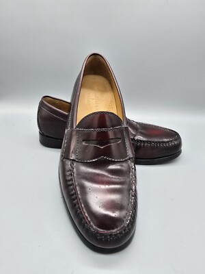 Cole Haan Nikeair C06591 Burgundy Cordovan Leather Slip-On Loafers