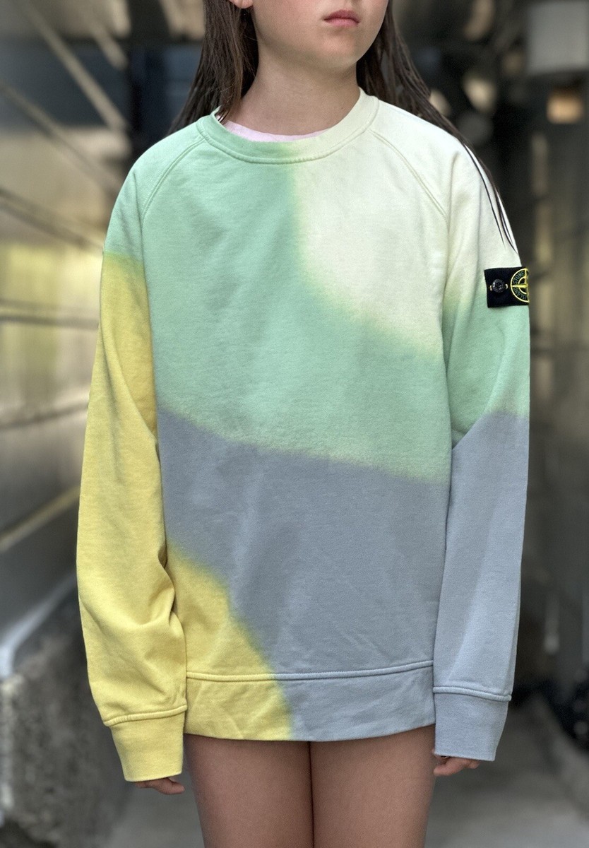 トップス Stone  Tie-dye print sweat XL 21aw Stone Island Tie-Dye Print Hoodie - Green | Editorialist