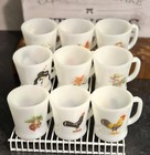 3" ANCHOR HOCKING Fire King With Leghorn Rooster Design On Milk Glass Coffee Mug — photo 3