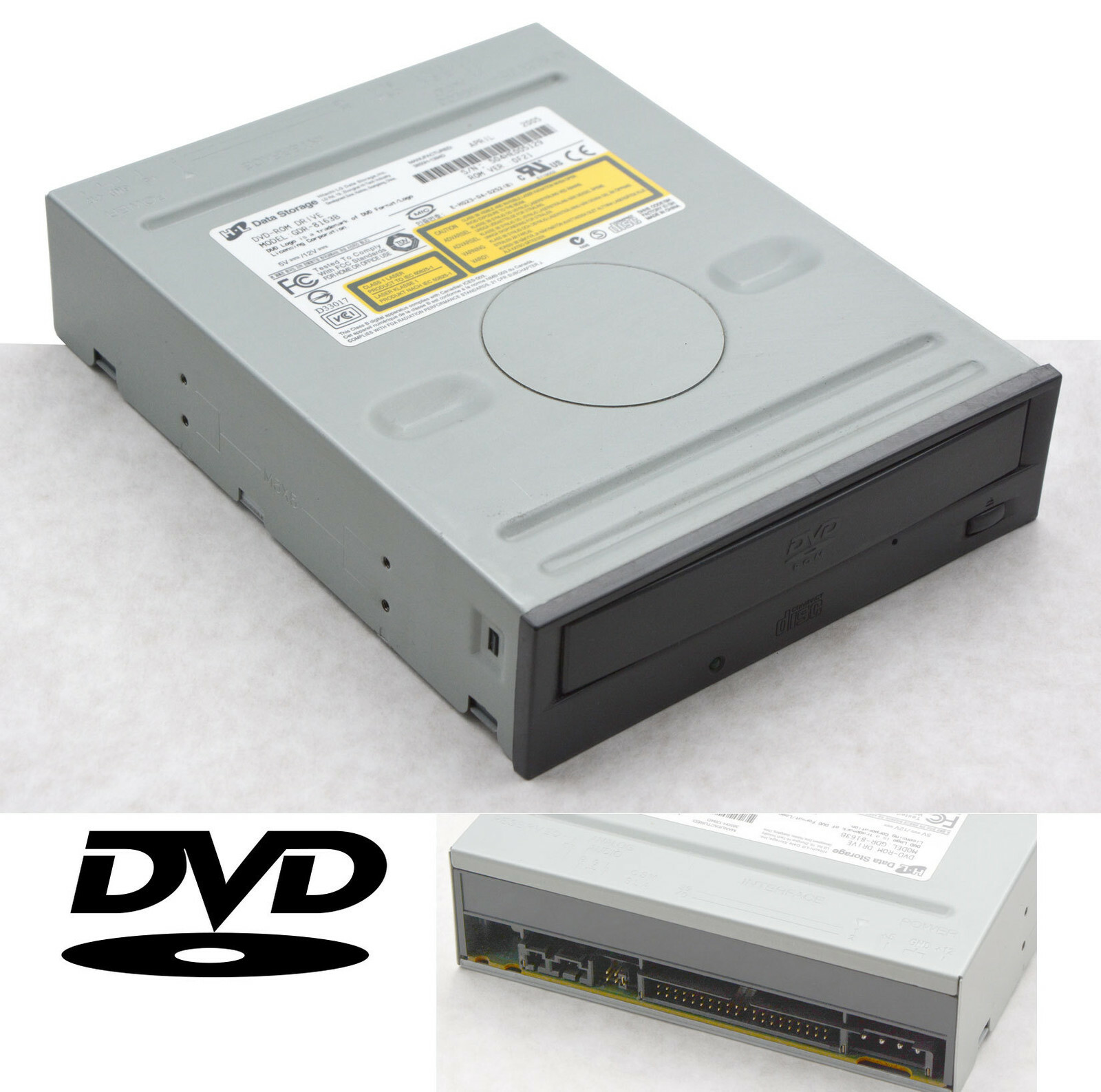External 5.25"" 13.33cm DVD-ROM CD-ROM with 40-pin IDE Interface EcoDVD MM