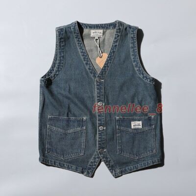 Men Sleeveless Retro Gilet Waistcoat Casual Vest Cargo Jacket Coat