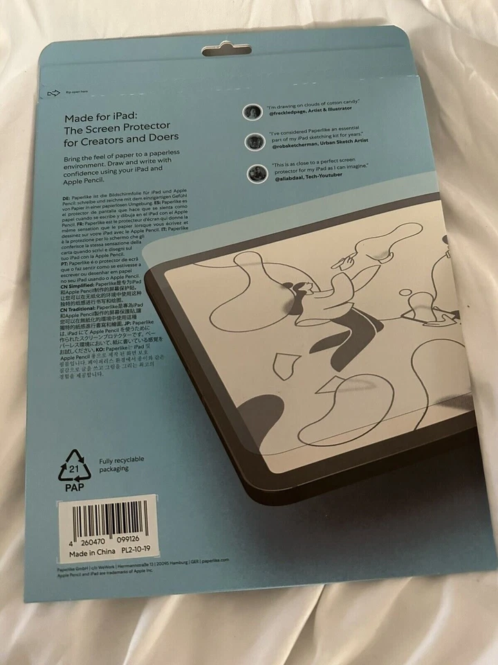 Paperlike 2 Pack iPad 10.2"- Screen Protector for Drawing/Writing Like On Paper - Image 2 of 2