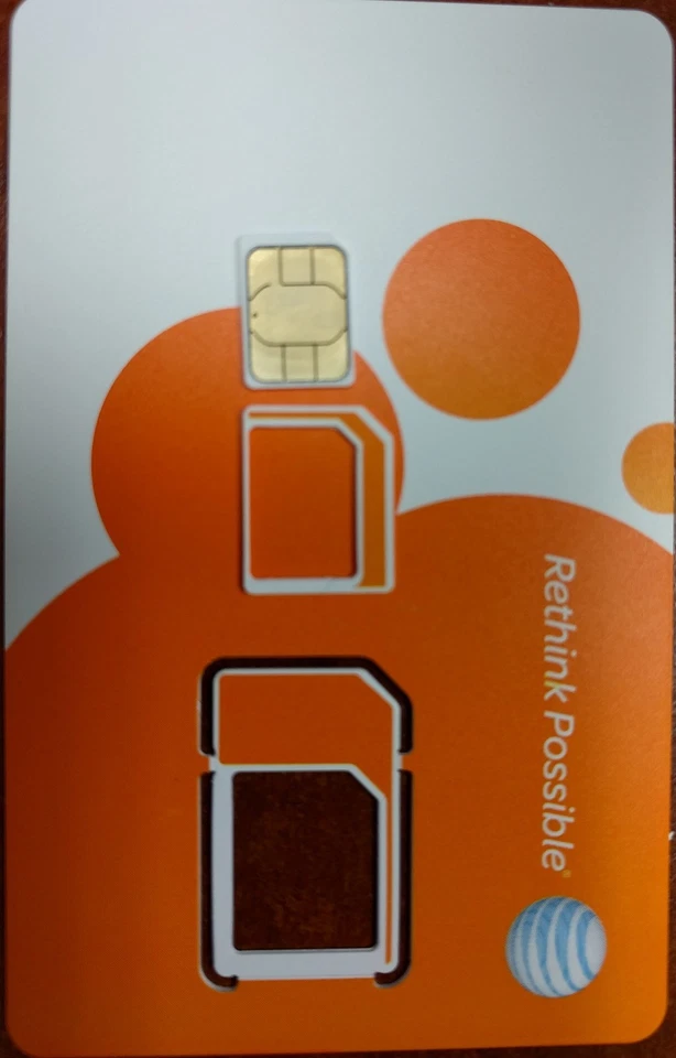 LOT 100 AT&T PREPAID NANO 4G LTE sim.    NEW UNACTIVATED. TRIPLE CUT 3 IN 1  - Image 2 of 2