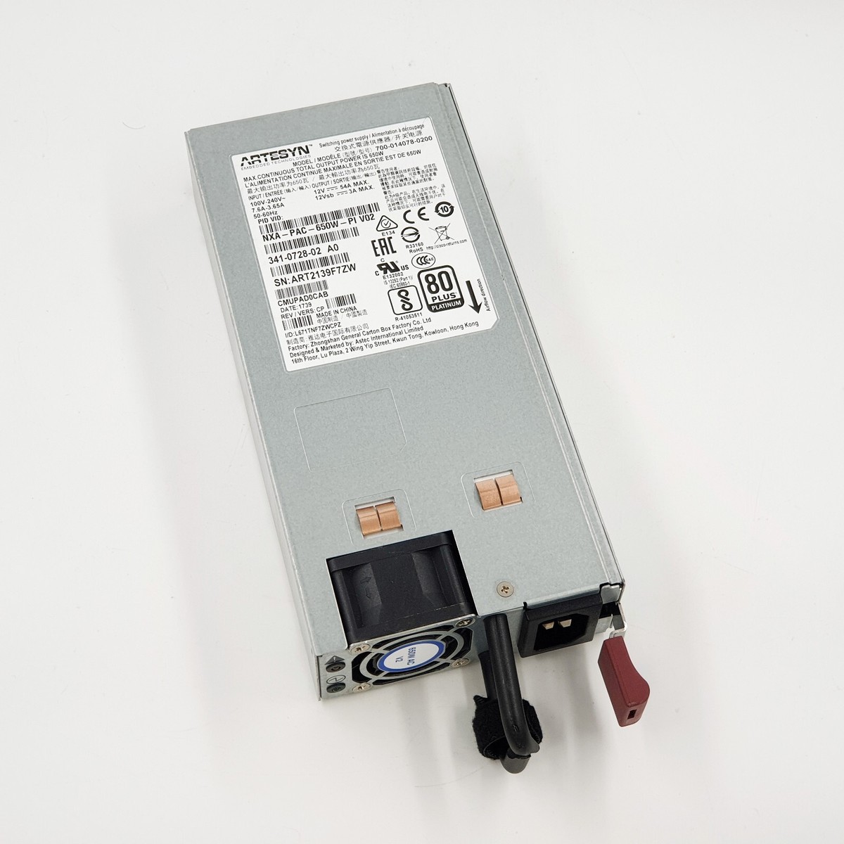 Cisco NXA-PAC-650W-PI 341-0728-02 Artesyn 650W PSU Power Supply | eBay