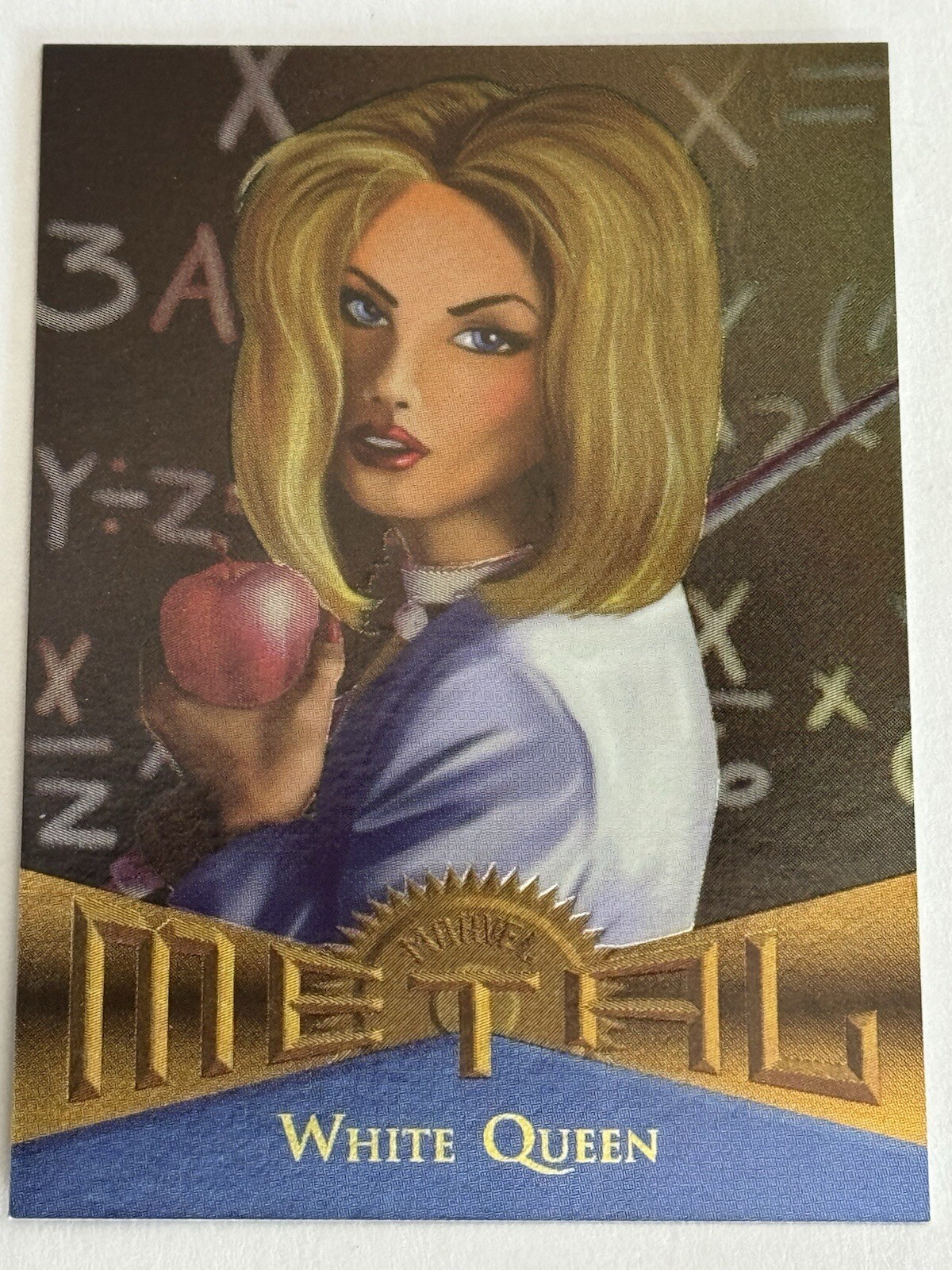 WHITE QUEEN #124 BASE 1995 Fleer Marvel Metal Collectible Card MCU