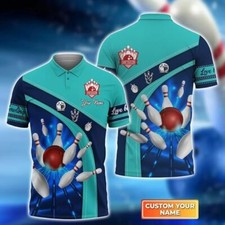 Custom Bowling Polo Shirts for Men and Women Personalized Team Name Gift Unisex