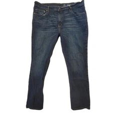 George Men's Bootcut Straight Leg Dark Wash Stretch Demin Jeans Pants: 40x32